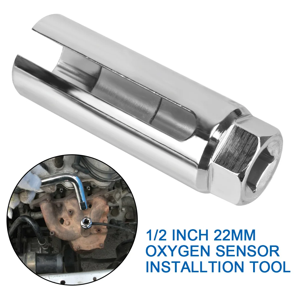 Drive Socket Wrench Drive Removal Universal Auto Oxygen Sensor Installation Tool 22mm 1/2