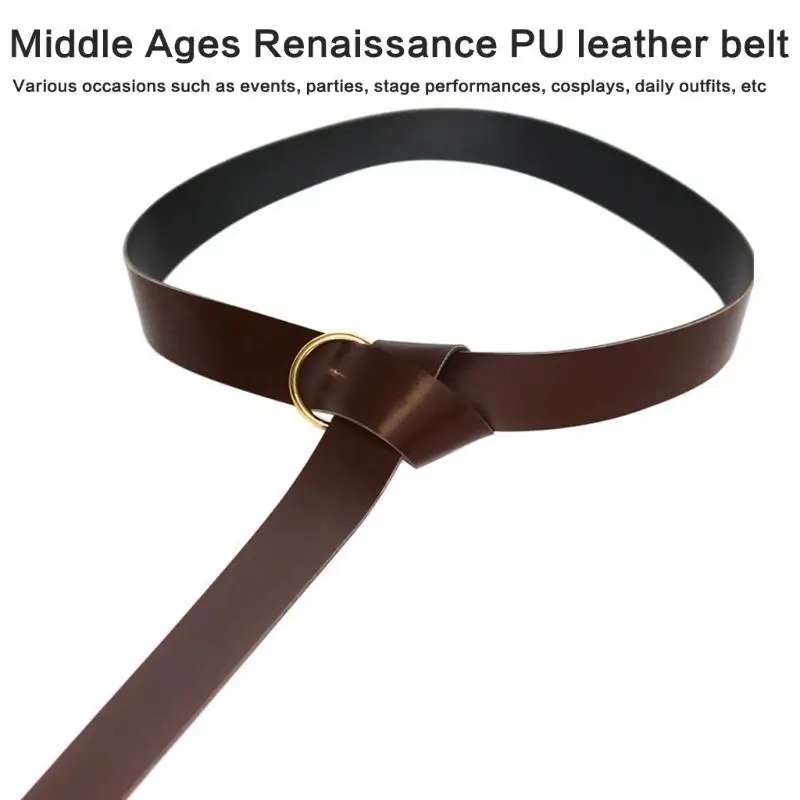 

31BB Men Wristband Black Belt Skinny Belt for Cosplay Parties, Industrial Age