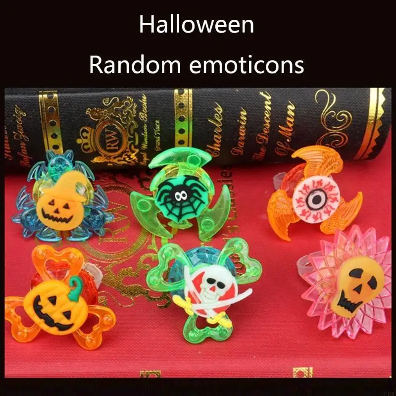 F19F خاتم متوهج للأطفال للعب في Night 5 PCS Kids Halloween Profents Kids Fally Present