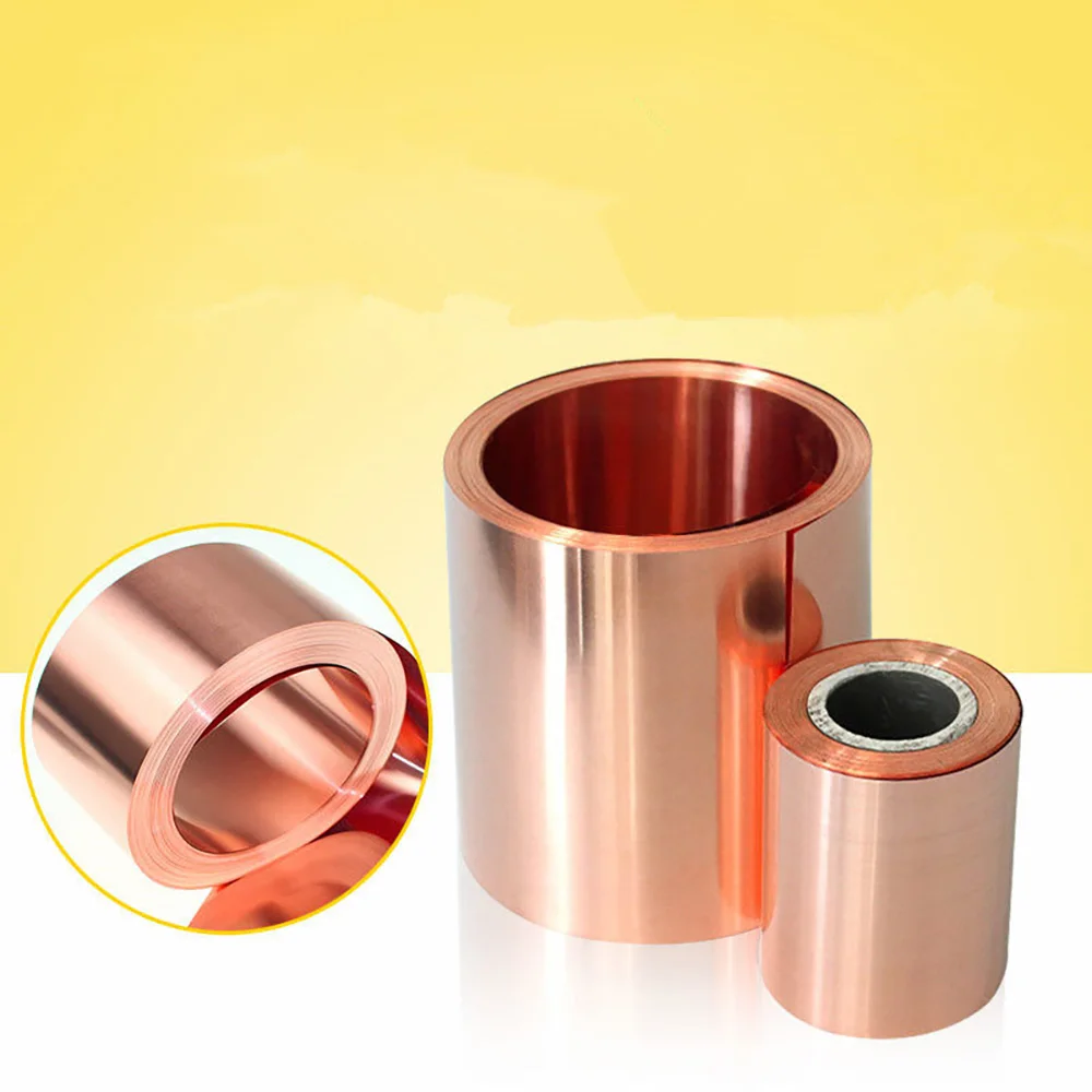 1M T2 Copper Sheet Pure Copper Strip 0.15-1.0mm Ultra-thin Copper Foil Thick Plate Grounding Conductive Heat Sink Width 5-120mm