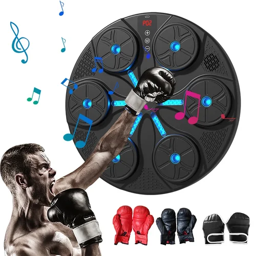 Imagen 2 del producto Máquina de boxeo musical con Bluetooth inteligente, reacción de boxeo, objetivo montado en la pared, carga tipo C, entrenamiento de boxeo, equipo de perforación