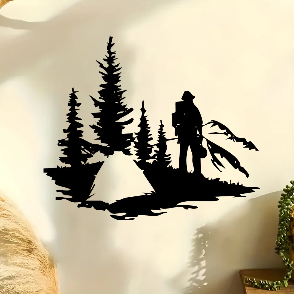 

Металлическое настенное панно Fisherman Mountain Pine - декор для любителей рыбалки