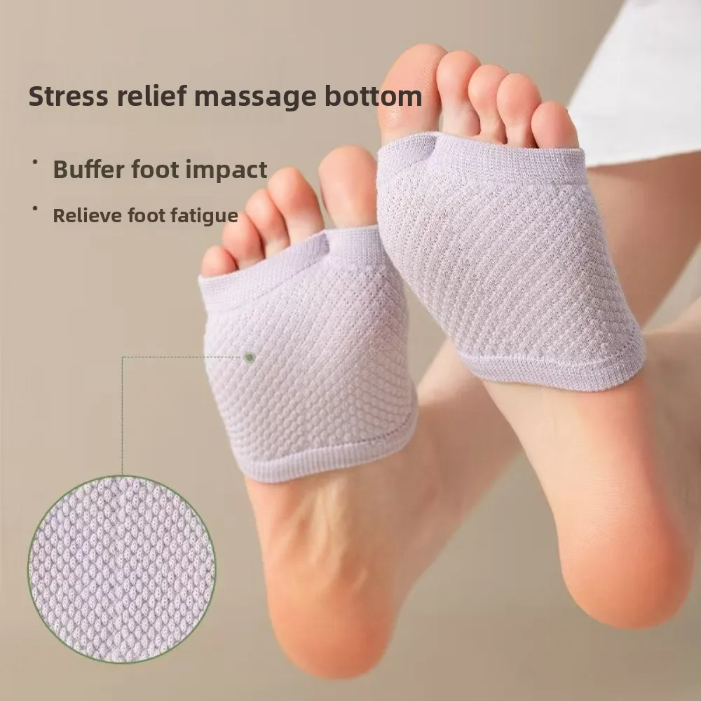Durable Soft Forefoot Socks Elastic Half Palm Toe Socks Boat Sock Men