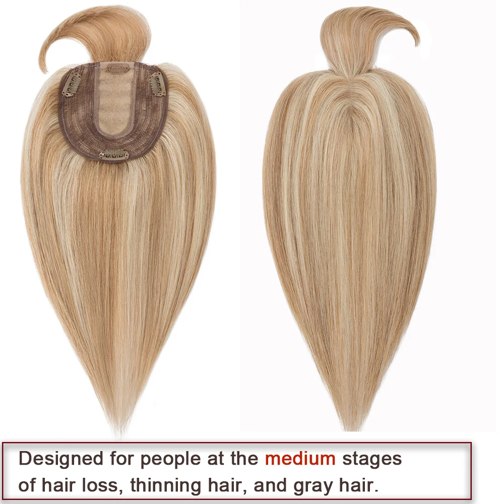 Rich Choices 10x12cm Human Hair Toppers With Bangs For Women Wig Silk Base Hair Pieces Clip In Hair Extensions Natural Hairpiece