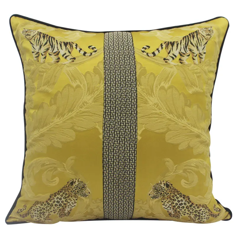 Arabic Animal Style Pillow Case, Sofa Decorative Cushion Covers, European Luxury Pillows, Stain Jacquard