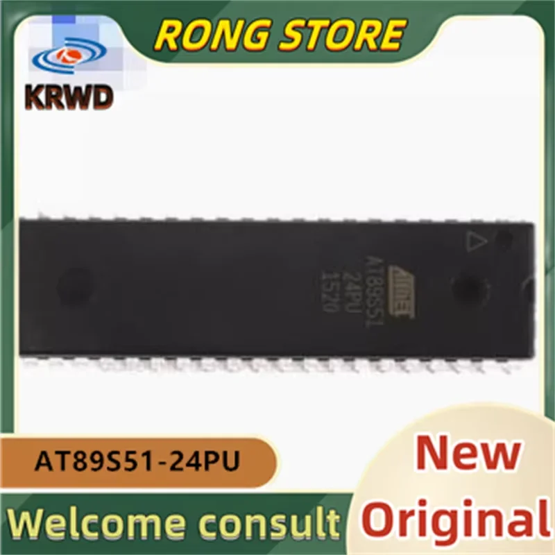 5PCS AT89S51-24PU New and Original Chip IC DIP40  AT89S51-24 AT89S51 AT89S5124PU AT89S51 24PU