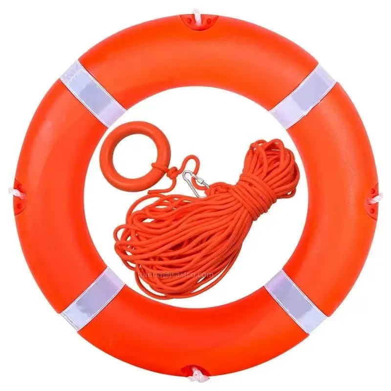 2.5kg Marine Lifebuoy Ring with 30m Rescue Rope and Ring Buckle Floating Life Saving Equipment for Boat Swimming Pool