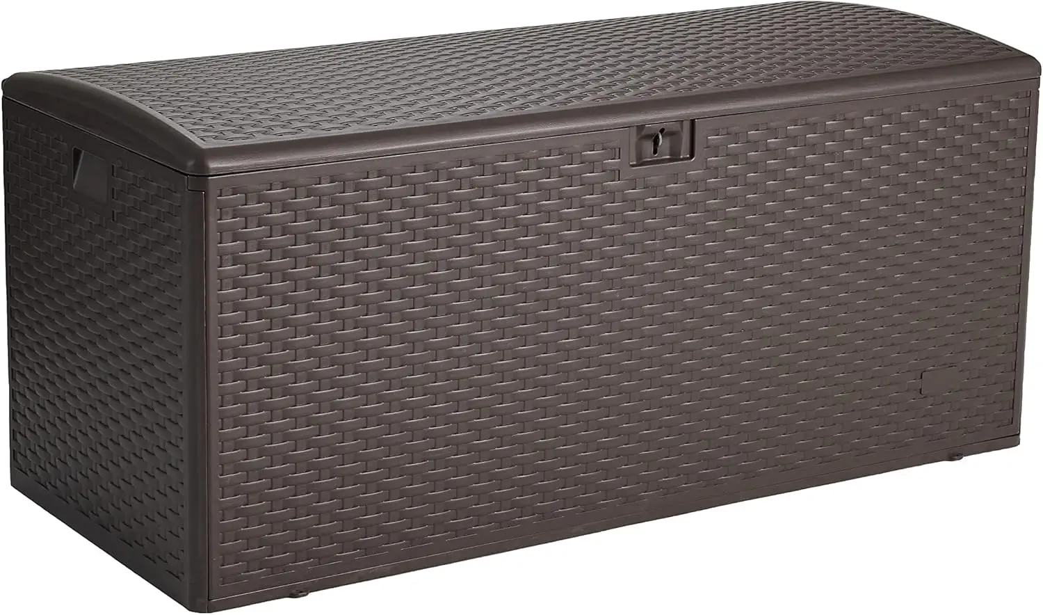 

Basics Outdoor Patio Storage Box 150 Gallon Deck Box, Waterproof and Weather-resistant, Furniture Cushions Garden Tools, Brown