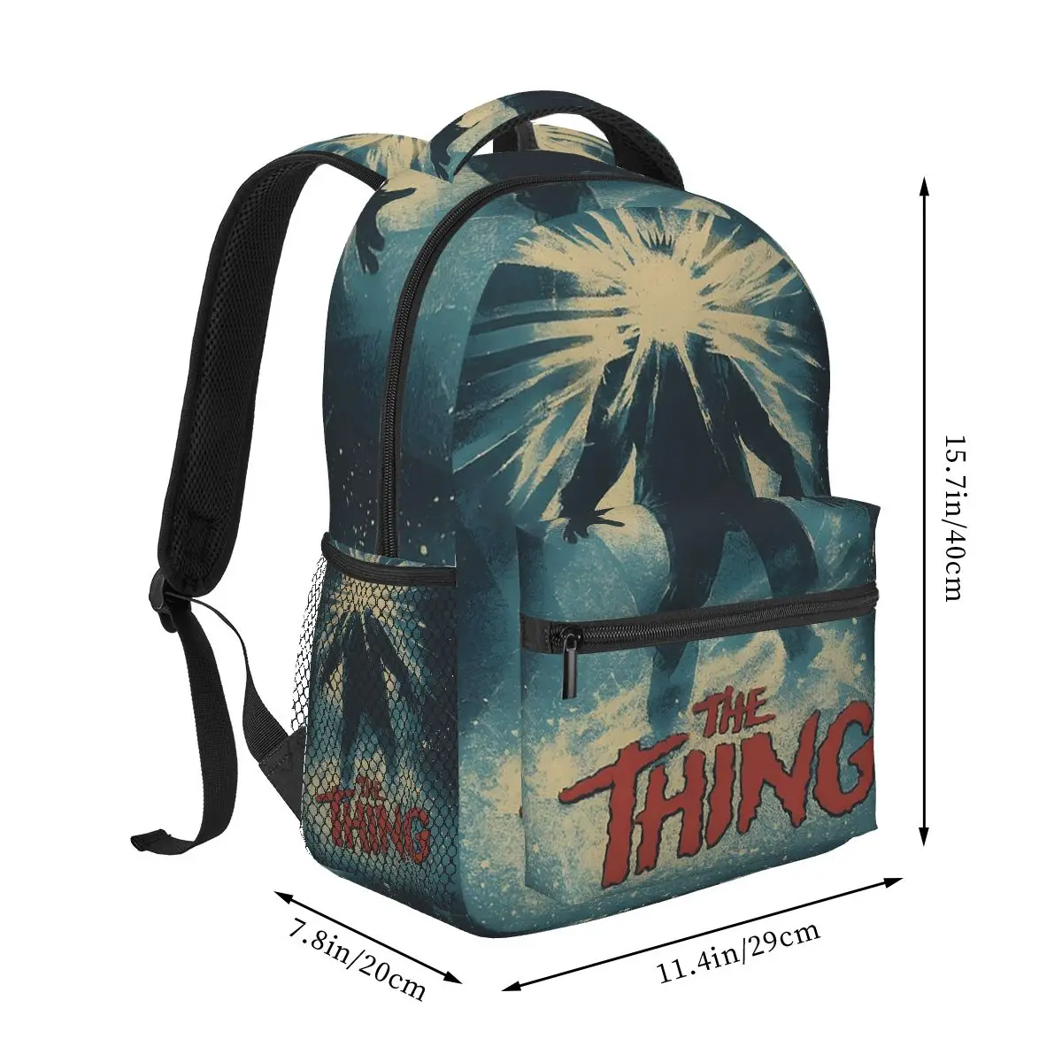 Horror Movie The Thing Backpack Student Boys Girls BookBag Children School Bag Computer Shoulder Bags for Men Women