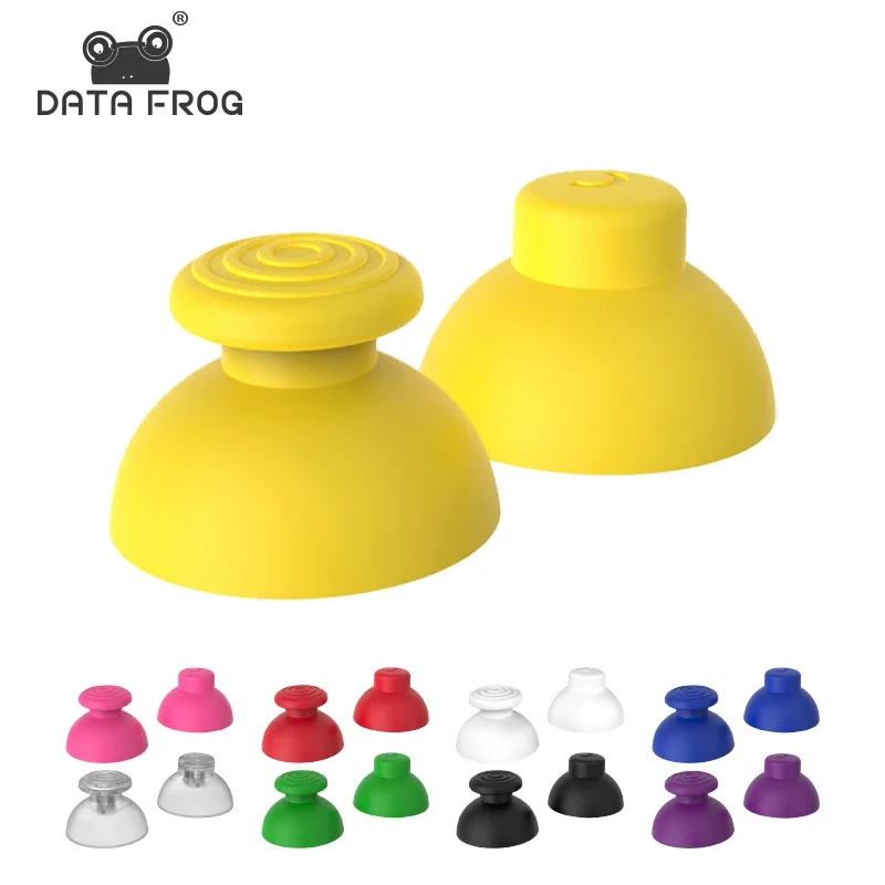 DATA FROG 2Pcs Replacement Analog Thumb Joystick With Silicone Caps For GameCube NGC GC Controller Gaming Accessories
