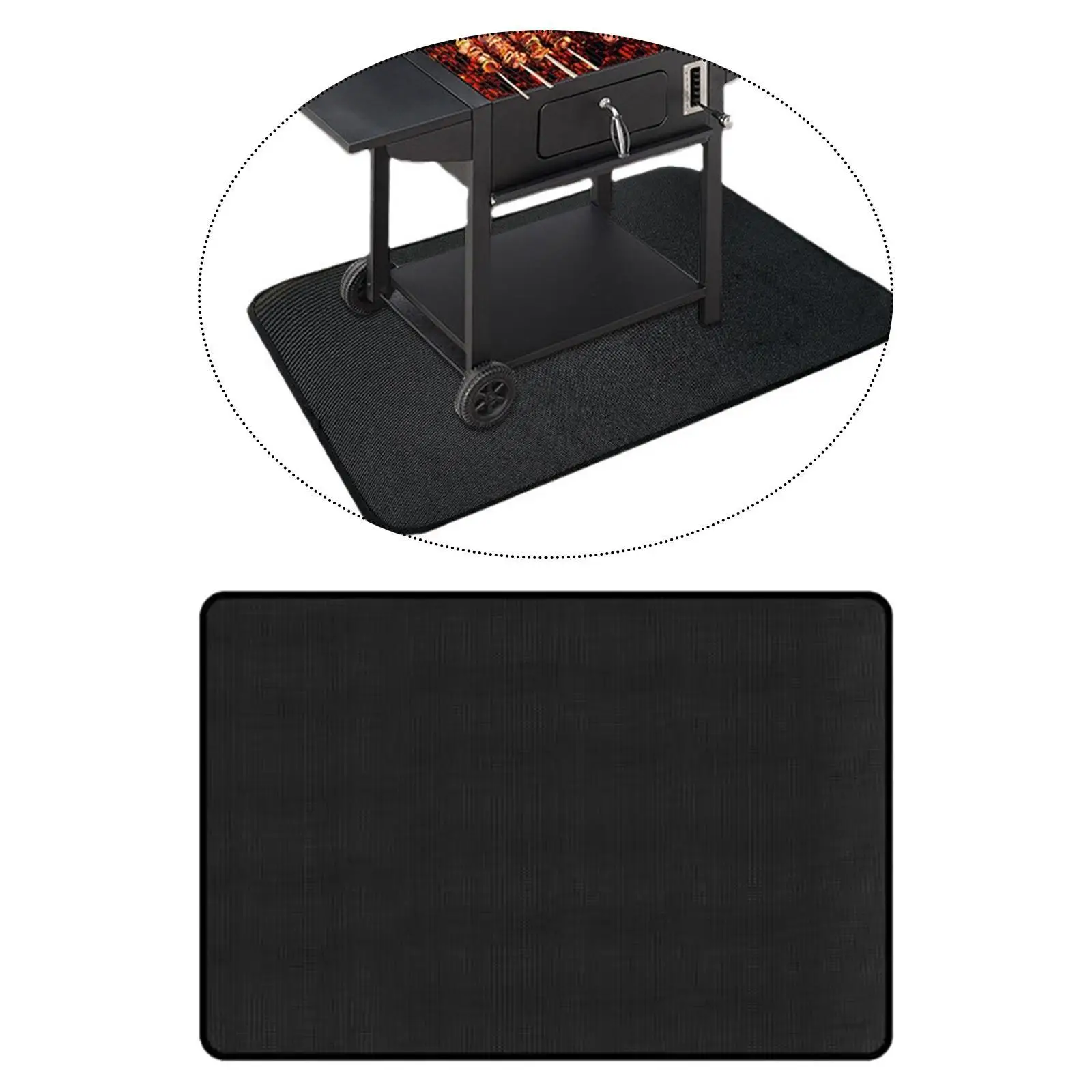 Fireproof Grill Pad Oilproof Blanket Silicone and Fiberglass Under Grill Mat