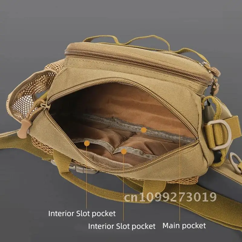 

Fishing Chest Bag Tactical Pouch Fanny Pack EDC Fishing Lure Bag Hunting Outdoor Waist Tackle Climbing Bag Rig Hiking Camping