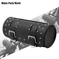 Motorcycle Storage Luggage Side Bag Tool Saddlebag Universal Waterproof PU Leather For Harley Touring Road King Softail XL 883
