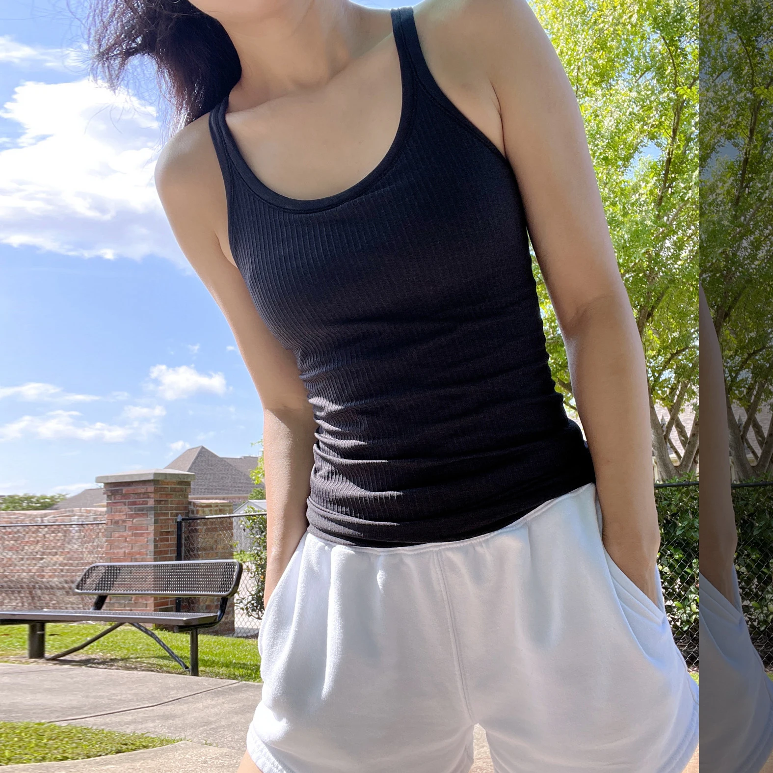 LULU FLORA Long Sleeveless Backless Outdoor Base, Slim Fit With Ribbed Chest Cushion, Nude High Waist Quick Drying Sports Vest
