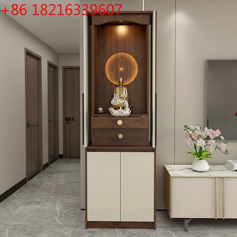 Chinese Bodhisattva Ranking Worship Shrine Buddhist Hall Worship Household Simple Vertical Cabinet