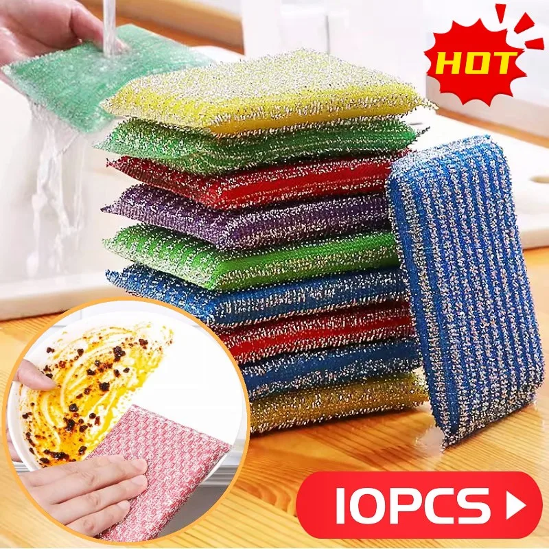 Double Side Dishwashing Sponge Non Scratch Scouring Sponge Pan Pot Wash Sponges Home Kitchen Thickened Dish Cleaning Sponge Rags