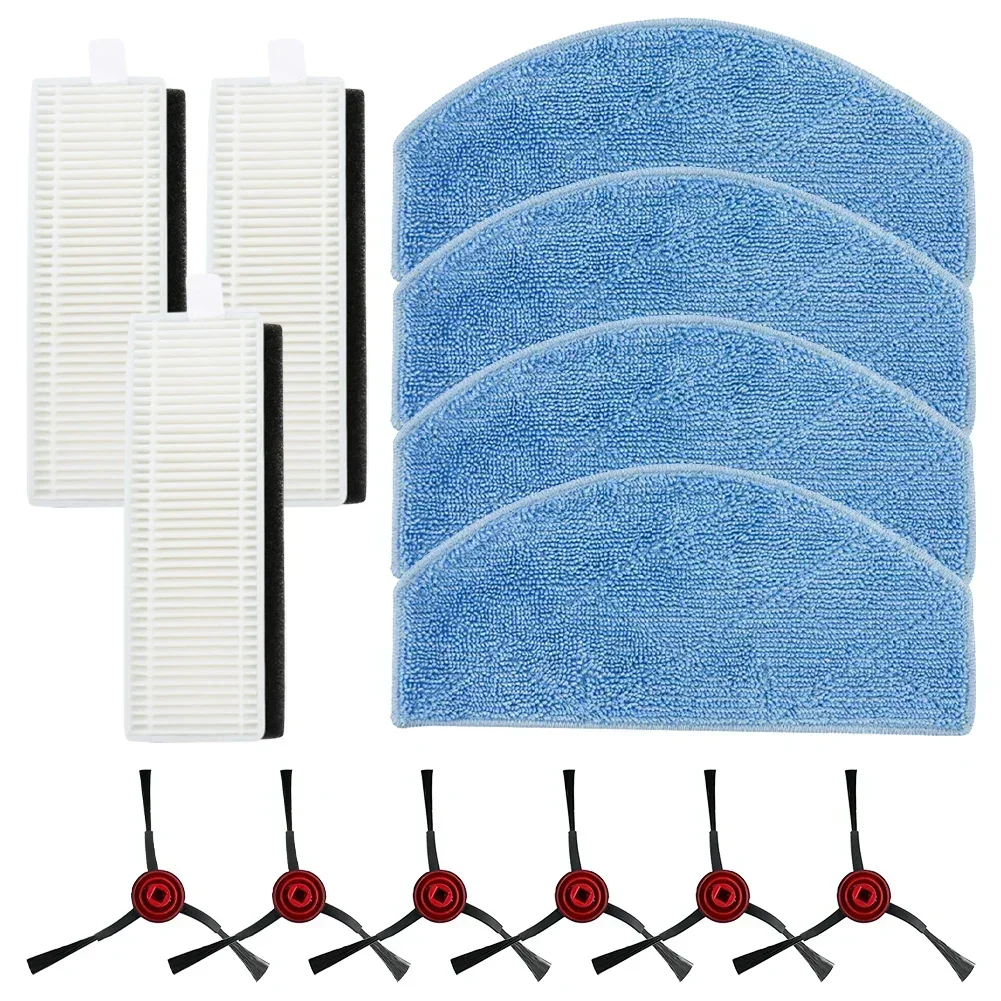 Side Brush Filter Mop Cloth Kit For Laresar Mars01/ For Lubluelu Robot Vacuum Accessories Replacement Spare Part Home Clean Tool