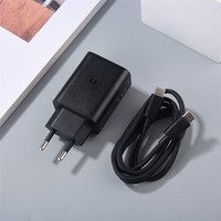 New For Motorola 30W EU Fast Charger Turbo Power Adapter 1M USB C To Type C PD Cable For Moto Razr 2 Edge 20 30 Pro G84 G32 G23