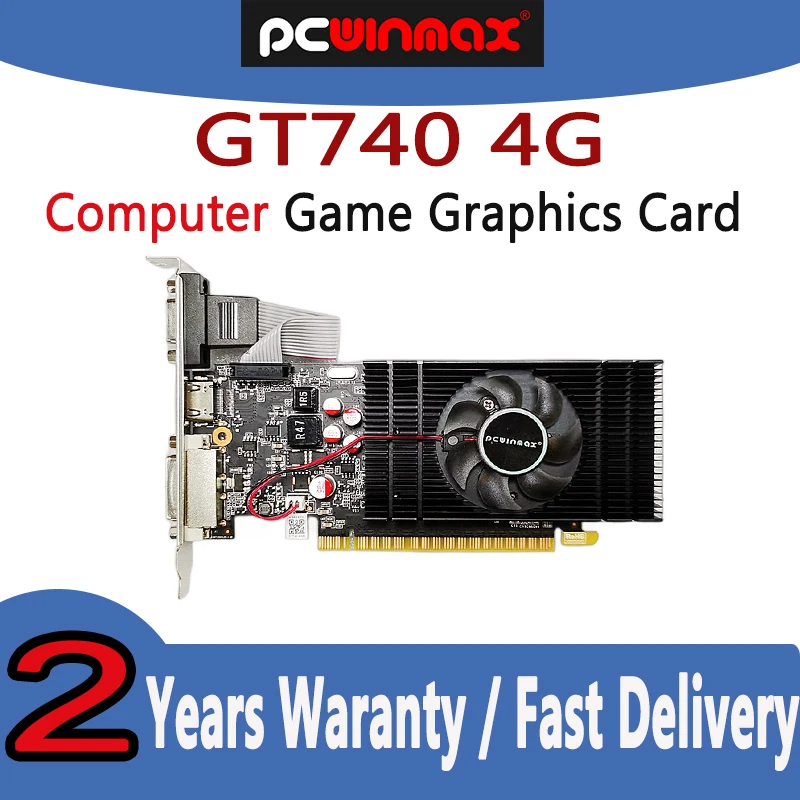 

PCWINMAX GT740 4G DDR3 128Bit Origina Gaming Graphic Card Low Profile for NVDIA GeForce