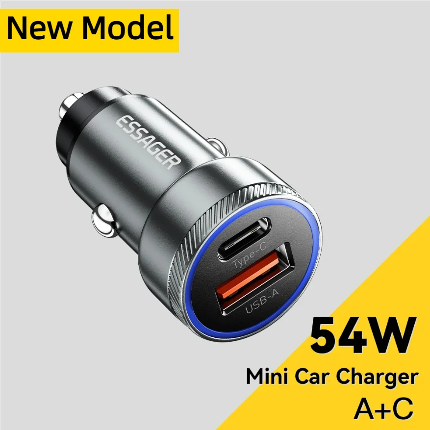 

New Model 54W USB Car Charger 5A Fast Charing QC PD 3.0 SCP AFC USB Type C Car Phone Chargers For iPhone Huawei Samsung Xiaomi