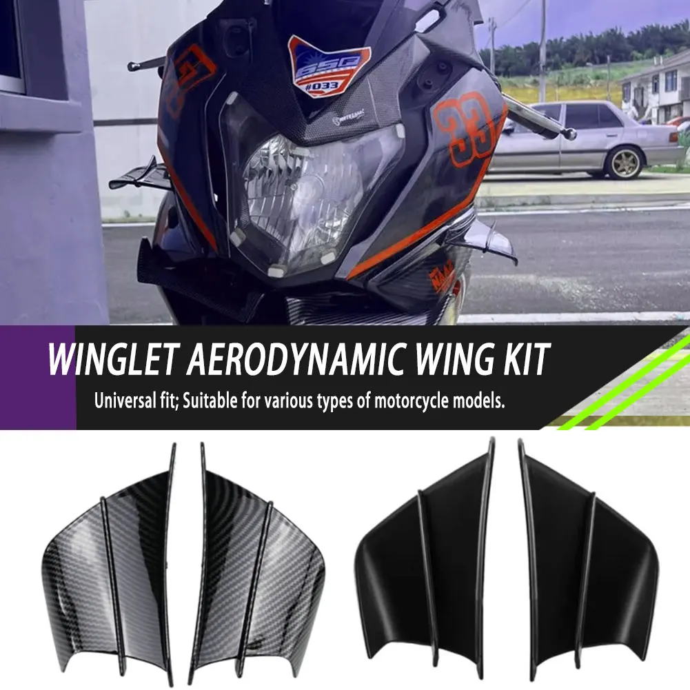 Motorcycle Universal Podification Parts Aerodynamic Wing Kit Stability Side Wind Deflectors Winglets For Ducati BMW Kawasaki