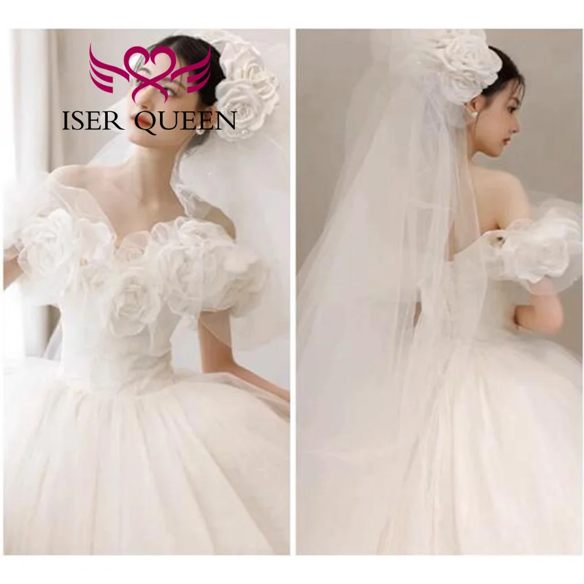 

Customized French Style Light Wedding Dress For Bride 2025 New 3D Floral Dreamy Super Fairy Wedding Dresses For Women wx0437