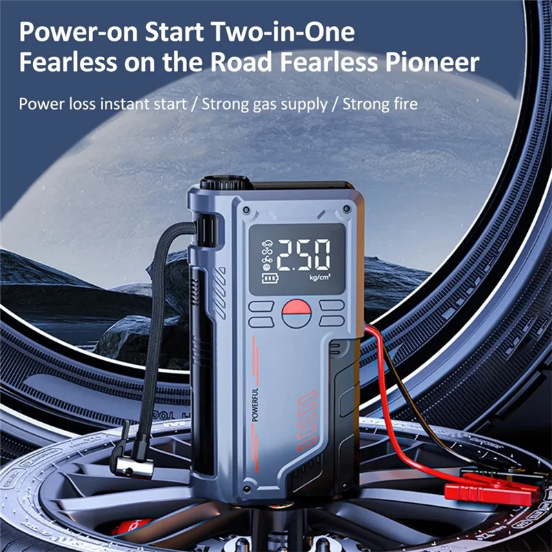 

Plain Car Air Pump 14.8V Tire Inflator Car Emergency Power Jump 10000Mah Air Pump Battery Booster 4.0L Gas