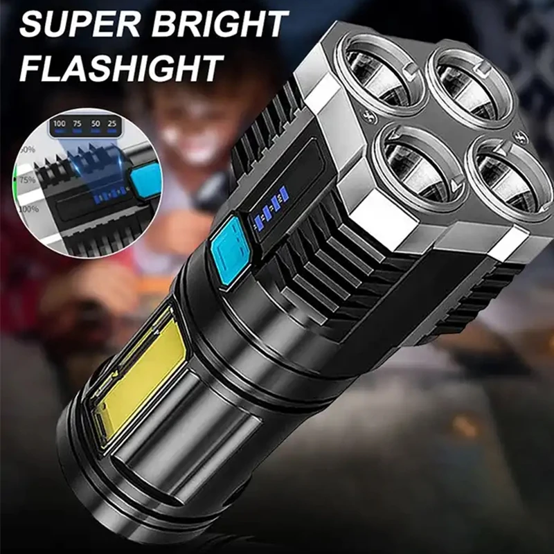 

5 Led High Bright Flash Light Torches Rechargeable Night Tactical LED Torch Lighter Flashlamp Mini Flashlight For Camping Lamps