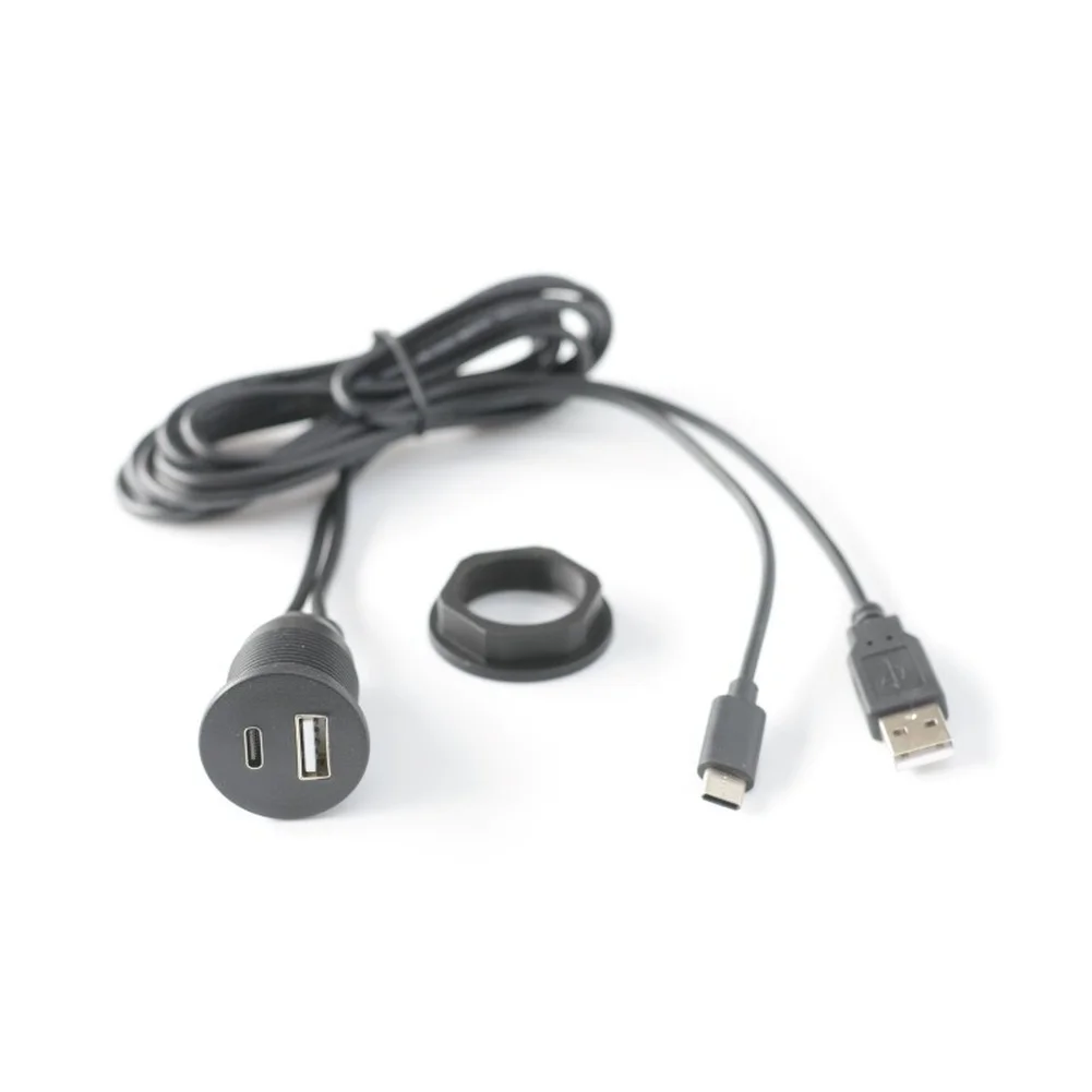150CM Car USB Adapter Socket Car Usb Extension Cable Car Mount Cable Motorcycle Charging Port Data Transfer Capable