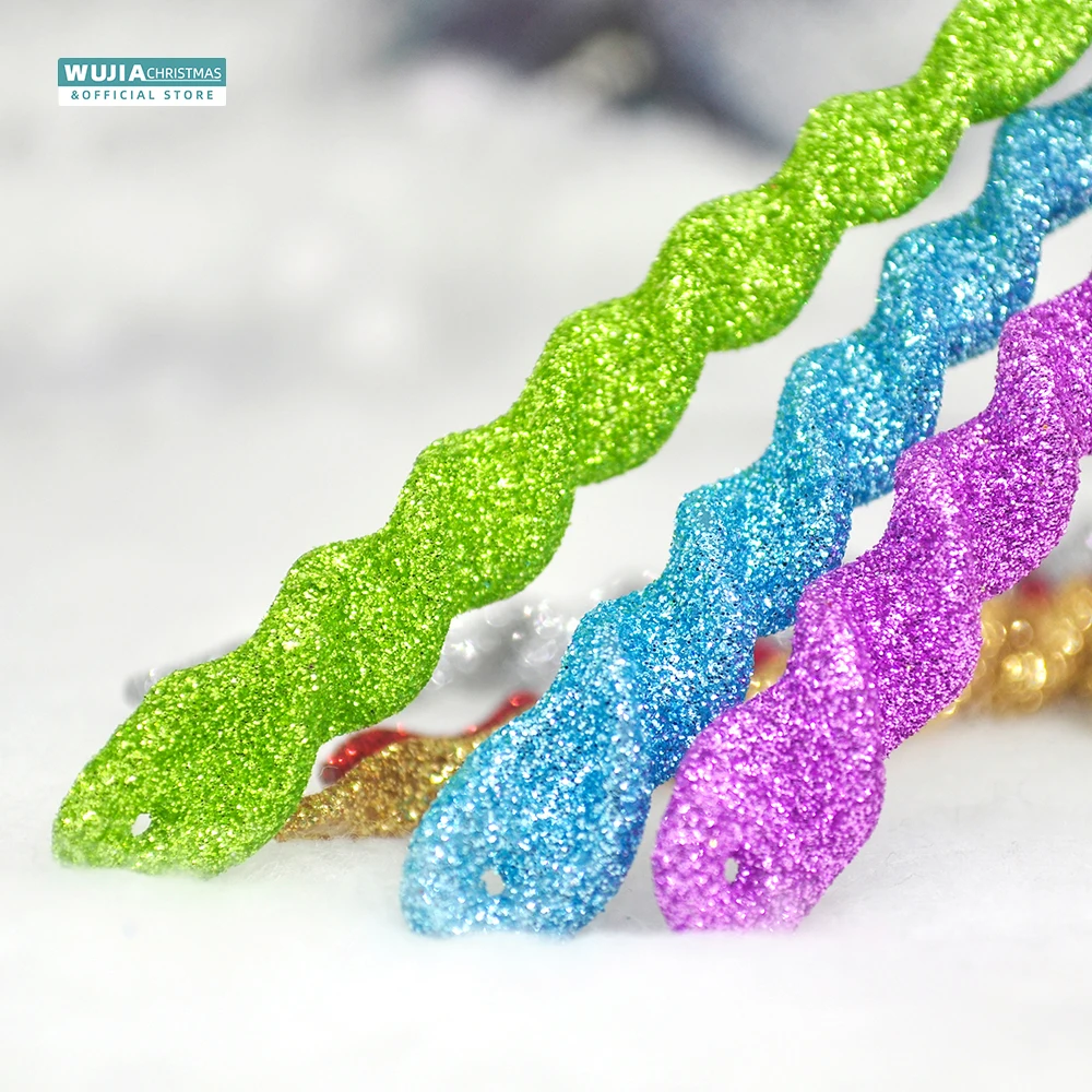 12pcs 13cm Glitter Simulation Ice Xmas Tree Hanging Ornament Fake Icicle Props Winter Party Navidad Decor for Home New Year Gift