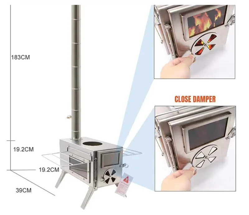 Portable Stainless Steel BBQ S - Camping Cooking Ovens recension och pris