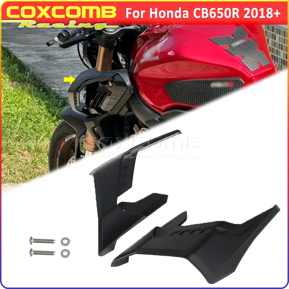 Motorcycle Winglet Aerodynamic For Honda CB650R CB 650R Side Winglets Fairing Protection Winglets Side Fin Trim Cover 2018-2024