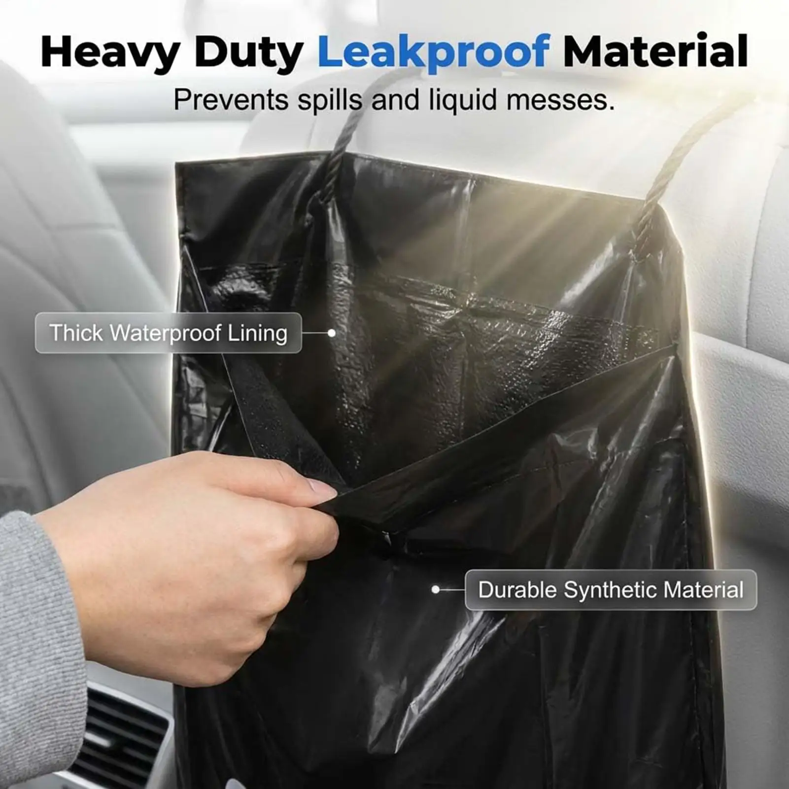 Car Trash Bag 50 Pieces Automotive Waste Container Disposable Garbage pouch Vehicle Seat trash pack for Car Home Office view 3