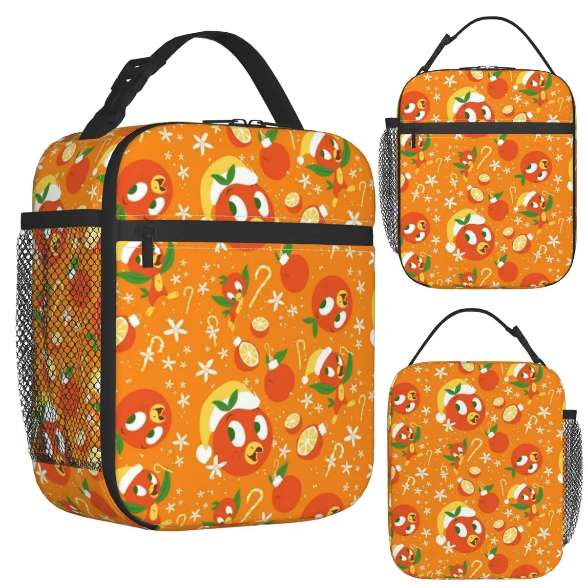 

Orange Bird Insulated Lunch Bag for School Picnic Storage Food Boxes Portable Container Cooler Thermal Lunch Box Tote