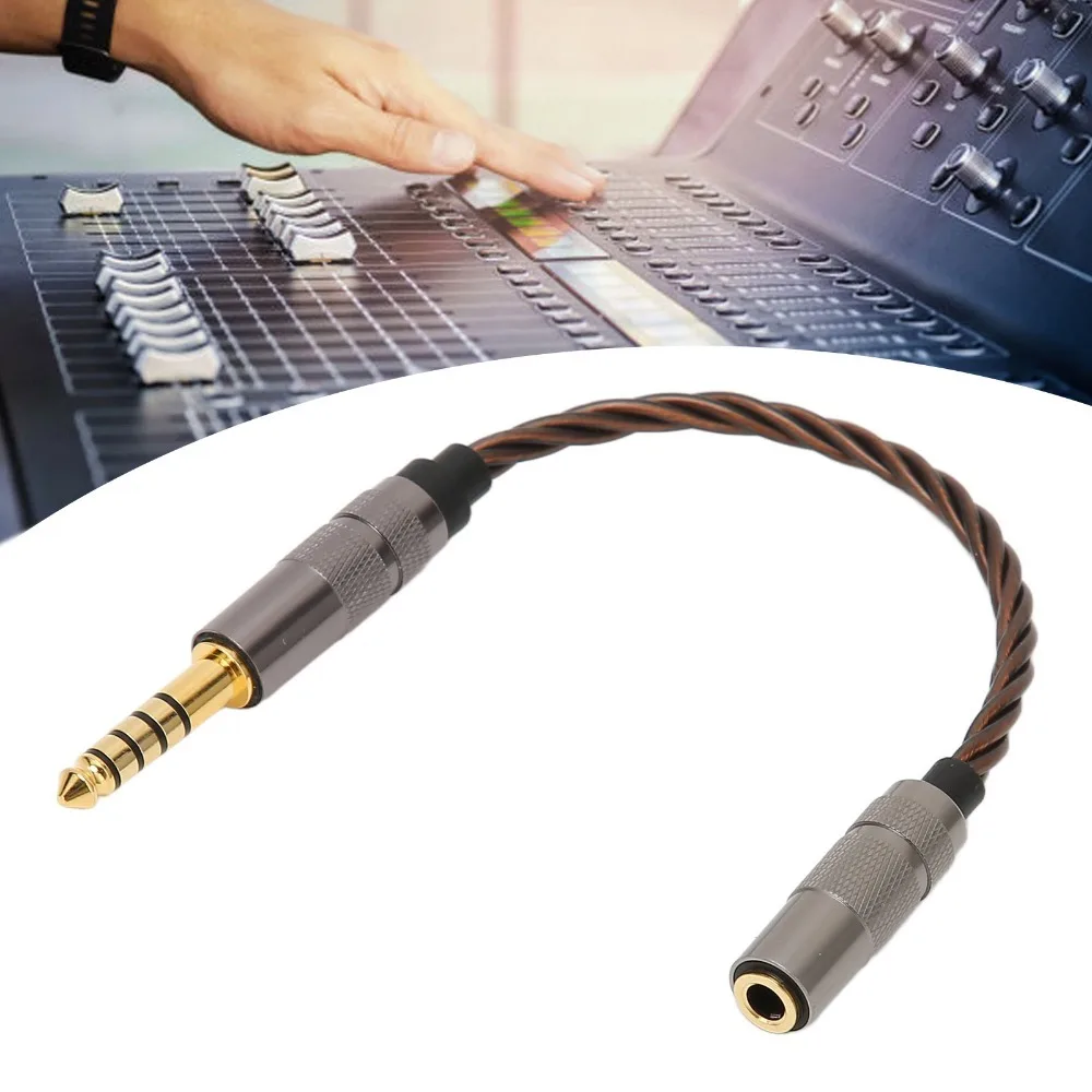15cm length 4.4mm Balanced Male to 3.5mm Stereo Female Plug-and-Play Gold Plated Audio Adapter Cable Hi-Fi Audio Cord