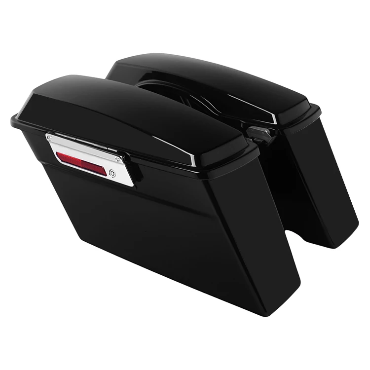 Motorcycle Luggage Hard Saddlebags Fit for Harley Touring 1993-2013 High Performance ABS Plastic Matte Black Side Bags