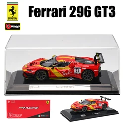 Bburago 1:43 Le Mans Ferrari 296 GT3 2022 488 250 512 lega veicolo di lusso pressofuso tirare indietro auto modello collezione di giocattoli regalo