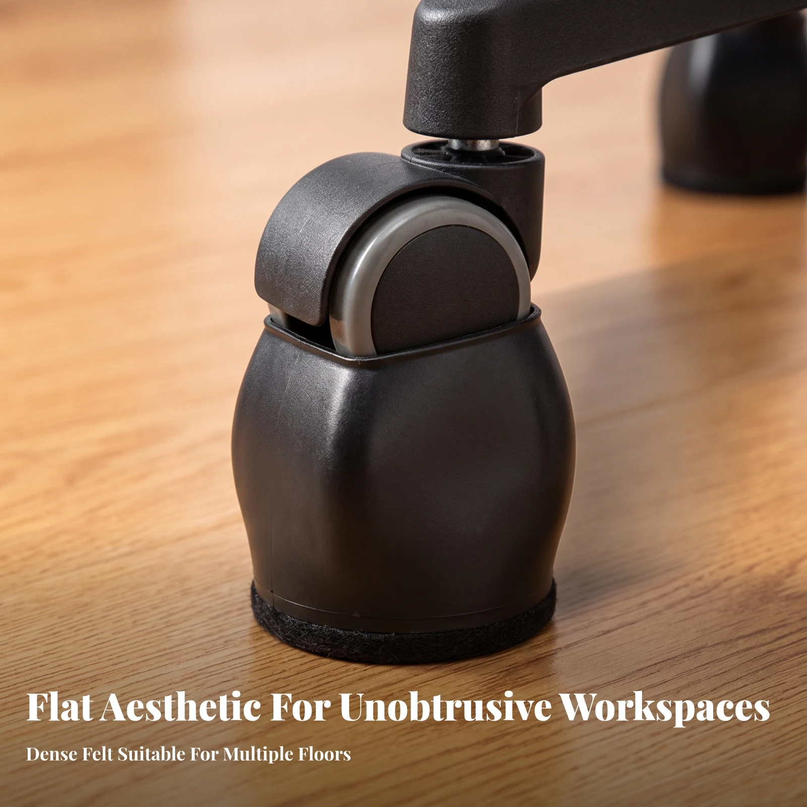 5 Pieces Furniture Wheel Caster Cup Anti-Slip Chair Caster Foot Pad Chair Wheel Stopper with Felt Base Universal
