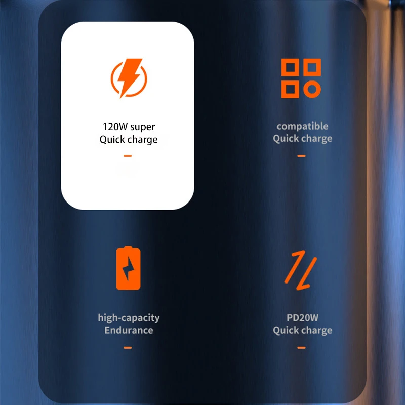 2025 New 200000mAh Power Bank Ultra Large Capacity 120W Super Fast Charging Portable External Battery With LED Digital Display image 6