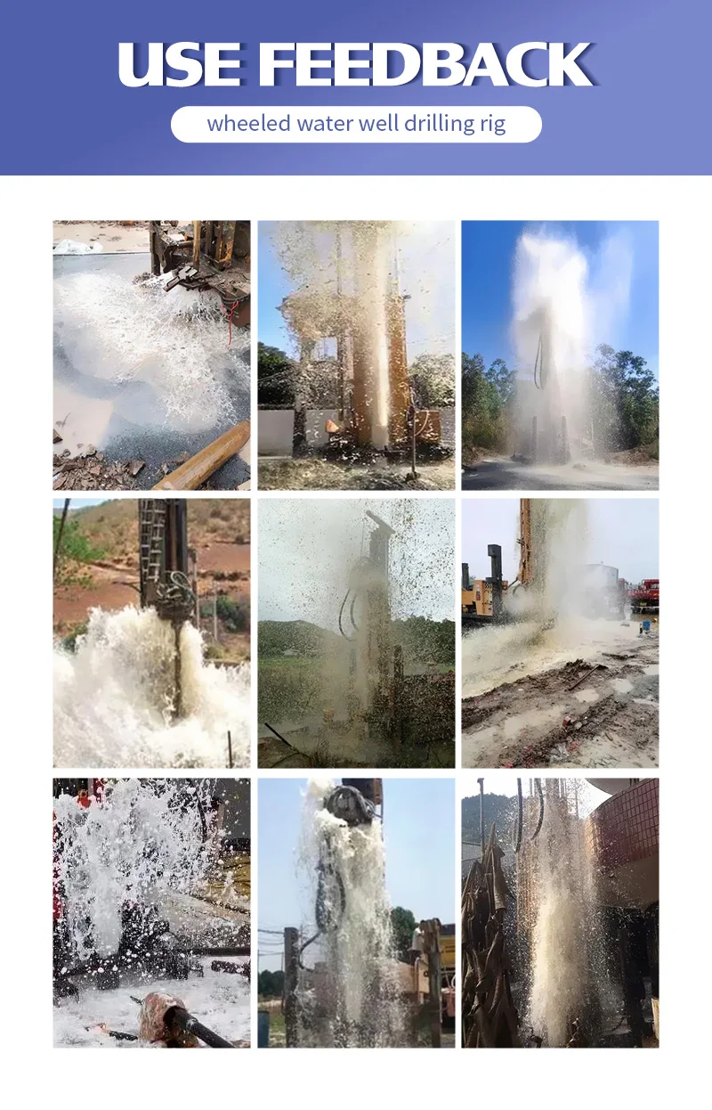 Maßgefertigte, hochwertige EPA-Dieselmotor-Brunnenbohranlage für Wasserbrunnen, Radbohrmaschine für Wasserbrunnen zu verkaufen – Detail 7