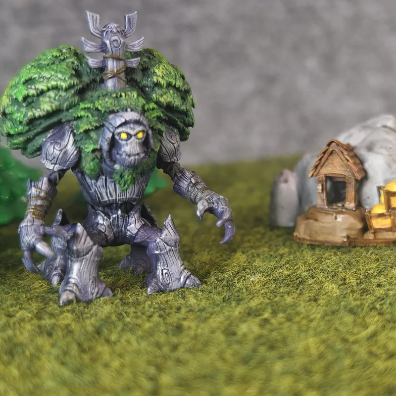 Warcraft Guardian Tree Night Elf Tree Man Guardian Tree of Life Defense Tower Mini Handgeschilderd Model Ornament Speelgoed