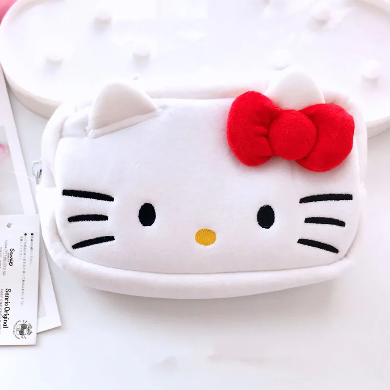 Sanrio Hello Kitty Bad Badtz Maru My Melody Cute Cartoon Coin Purse Girl Cosmetic Bag Travel Storage Bag Student Pencil Case