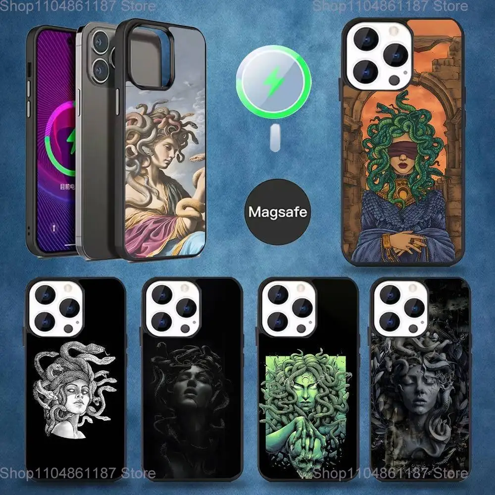 

Medusa Greek Mythology Look At Me Phone Case For iPhone 17,16,15,14,13,12,Pro,Max,Plus,Magsafe,Magnetic Wireless Charging Case