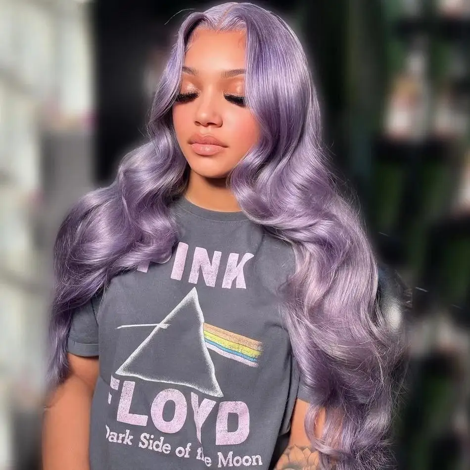 

Purple Color Full Lace 613 Wig 13x4 HD Transparent Lace Front Human Hair Wigs Body Wave Brazilian Lace Frontal Wig For Woman