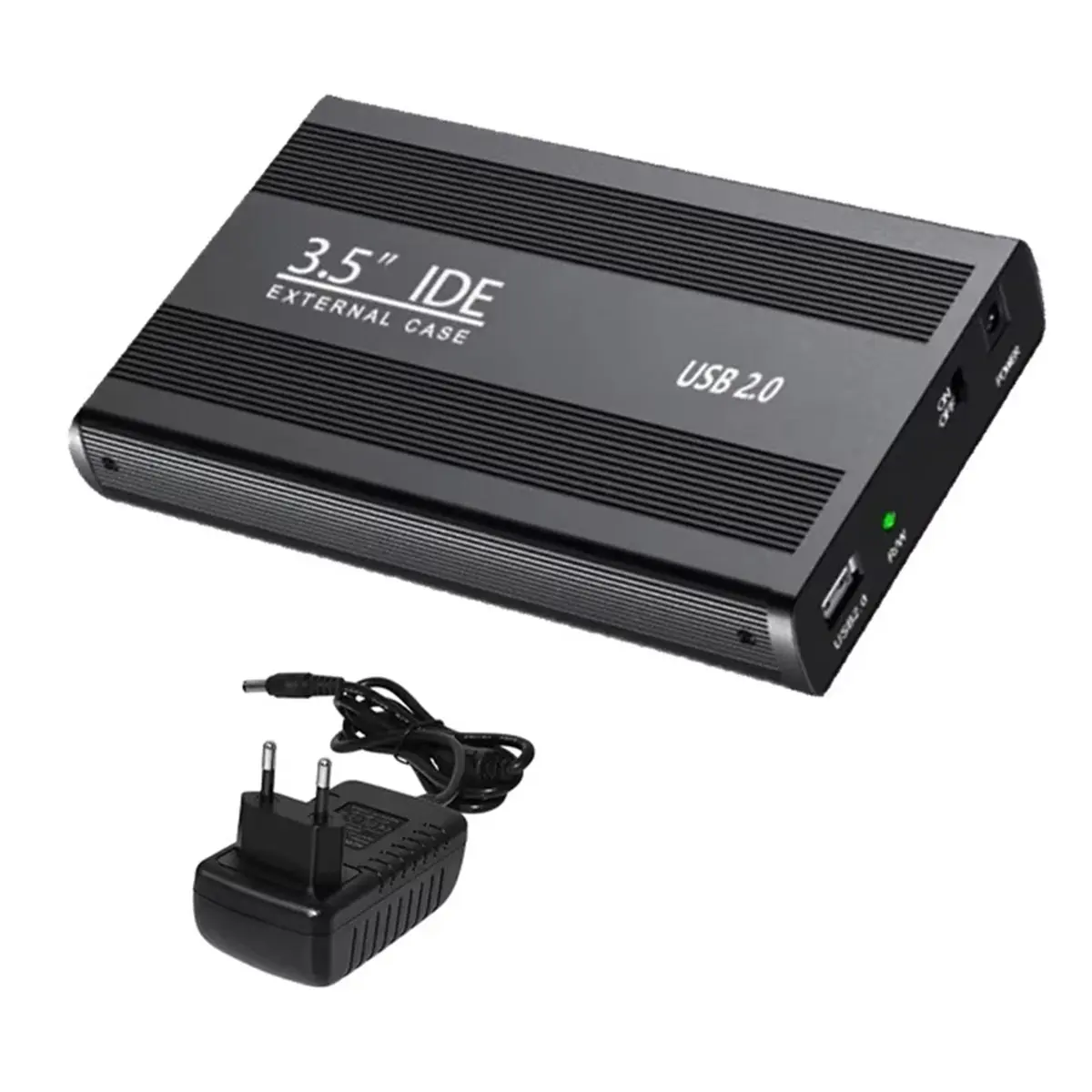 AT42 IDE Enclosure Hard Disk for 3.5 Inch IDE HDD SSD USB to IDE HD External Hard Drive Box with Power Supply EU Plug