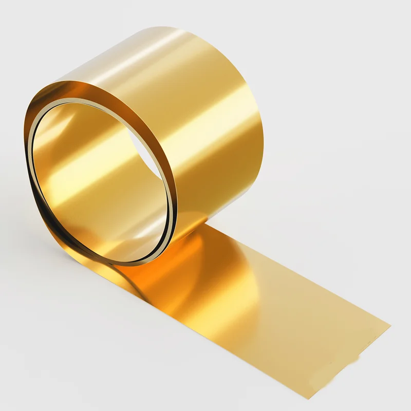 1M  High  Brass Sheet Foil Strip Belt Coil with Thickness 0.011-0.2mm and Width 5-300mm
