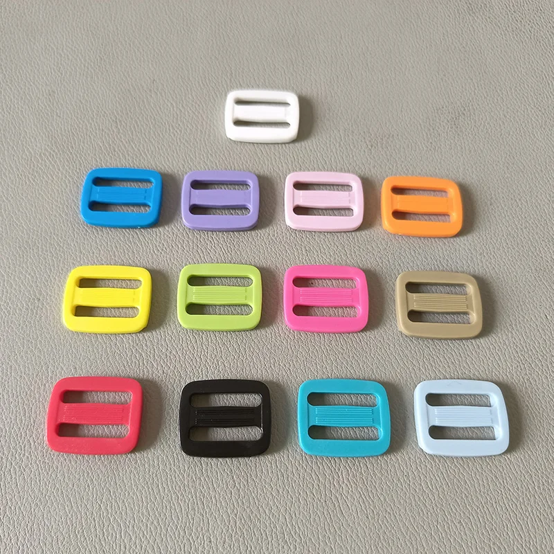 100Pcs/Lot 20mm 25mm Webbing Strong Plastic Slider Buckle For Bag Handbag Belt Straps Backpack Sewing Garment DIY Accessory