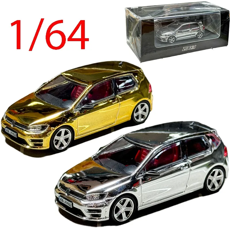 

Zoom литой под давлением масштаб 1/34, модель автомобиля Volkswagen из сплава Volkswagen Golf 7R, игровые транспортные средства, коллекционные игрушки для мальчиков, оригинальная коробка
