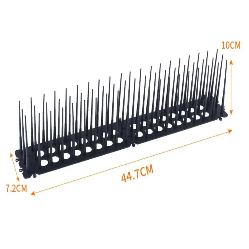 25/50cm Stainless Steel Bird Thorn Garden Orchard Fence Spikes Catcher Repeller Anti-Theft Pigeon Nails Plastic Base