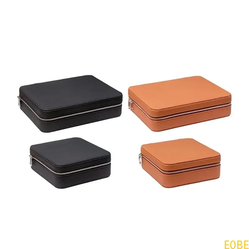 

E0BE Elegant 2/3 Slots Watch and Spectacle Case with Clear Lid Home Accessory Decoration for Display and Organization